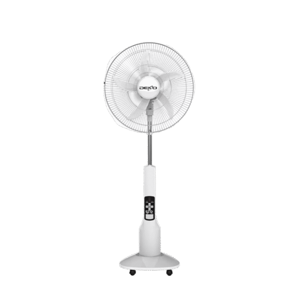 deko charging fan 16inch white 2 مروحة ديكو شحن 16 انج عامودي ابيض