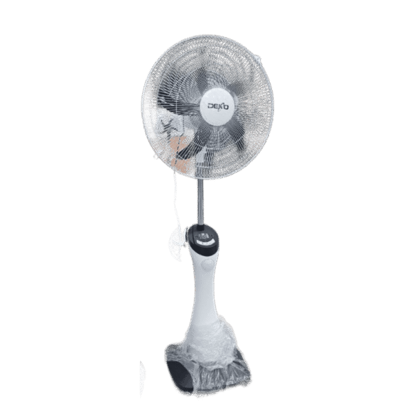 deko charging fan 18inch white مروحة ديكو شحن 18 انج عامودي