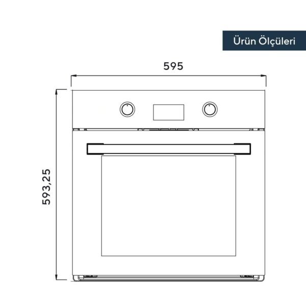 kumtel built in furnace 60-2control 3 فرن كومتل بلتن 60*60 كهرباء 2 تحكم اسود